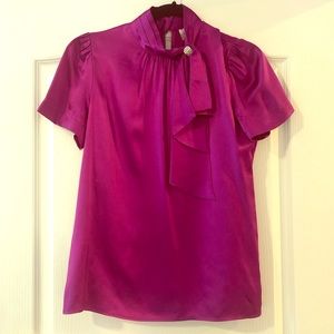 Magenta Silk Milly Blouse